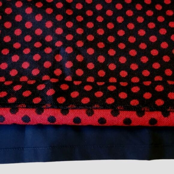 Talbots Black & Red Polka-dot Wool Blend Lined Skirt Size 8 Petite - Picture 5 of 8